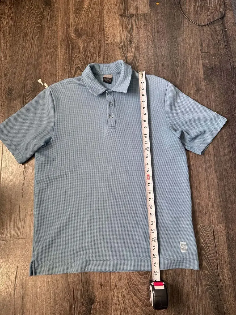 Nike Tennis Court Dri-Fit Waffle Knit Polo Shirt Men's Size Large Light Blue